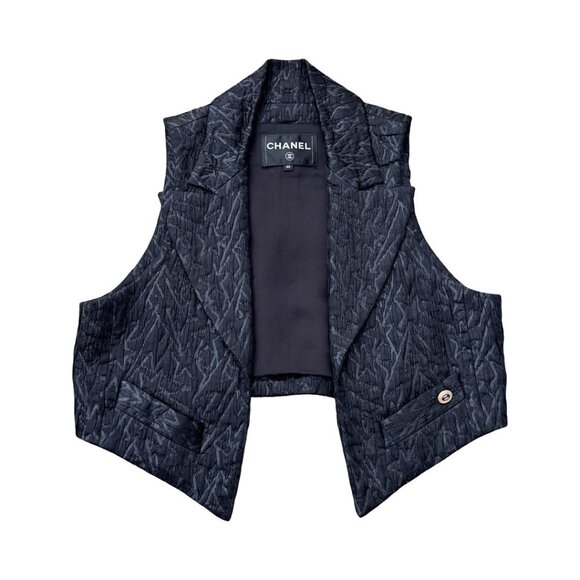 Chanel star print shimmer fabric vest size 40 - Picture 2 of 6